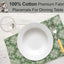 Manteles individuales algodón 13x19pulg set 6 color verde