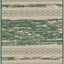 Alfombra decorativa 2x3ft 7pulg verde oscuro y beige para patio
