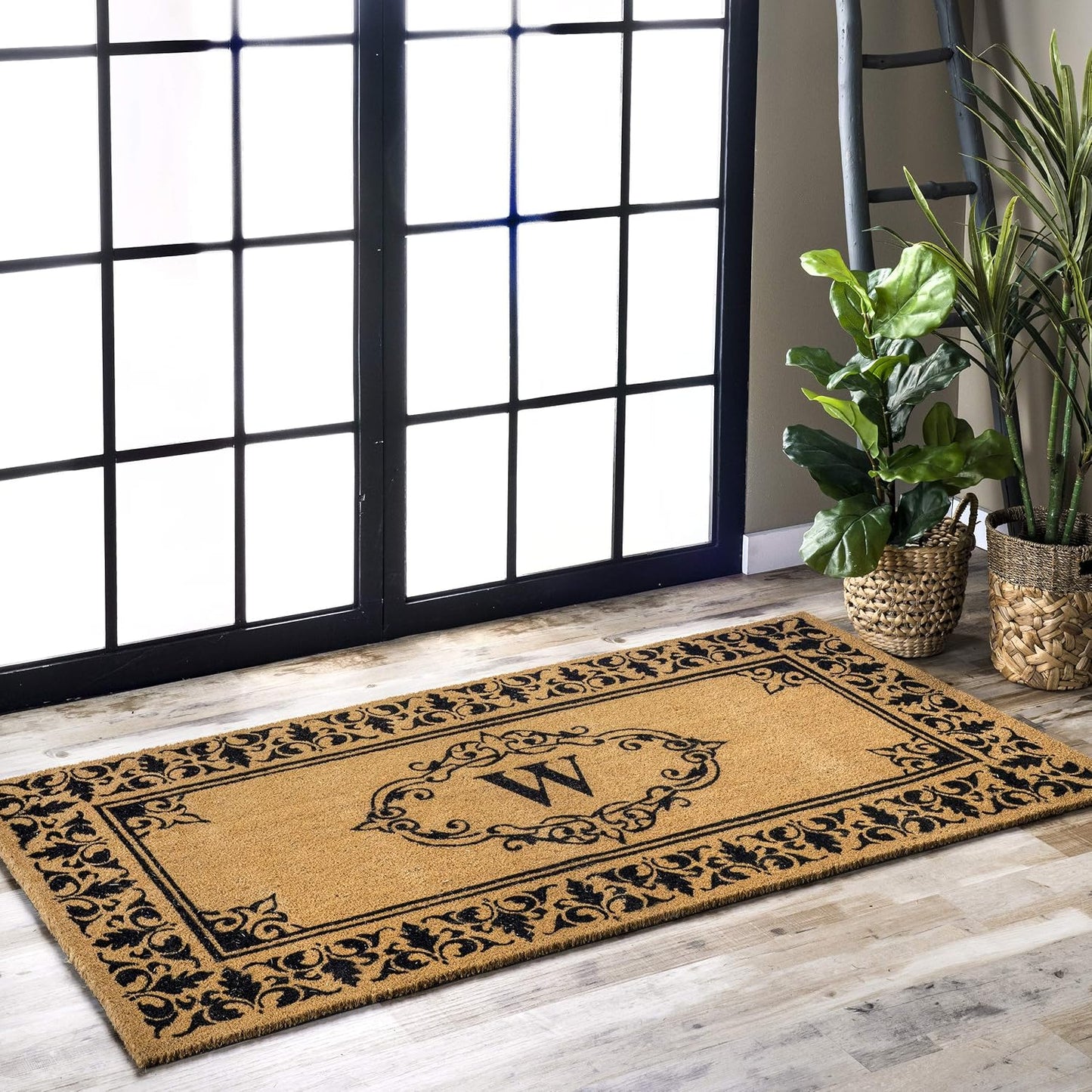 Alfombra fibra coco 3x6ft resistente manchas patio terraza