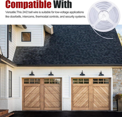 Alambre puerta garaje 100ft 2 conductores 24/2 awg