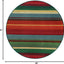 Alfombra redonda Jaco 4ft1" multicolor y azul claro