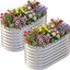 2 Macetas Elevadas Galvanizadas 4x2x2pies Exteriores Color Plateado