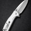 Cuchillo plegable aluminio hoja 9cr18mov 2.98pulg plateado