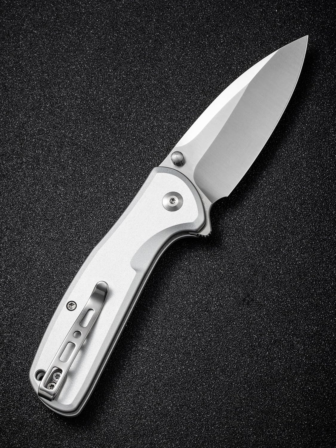 Cuchillo plegable aluminio hoja 9cr18mov 2.98pulg plateado