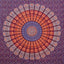 Tapiz pared estilo hippie mandala bohemio 84x90" Marrón