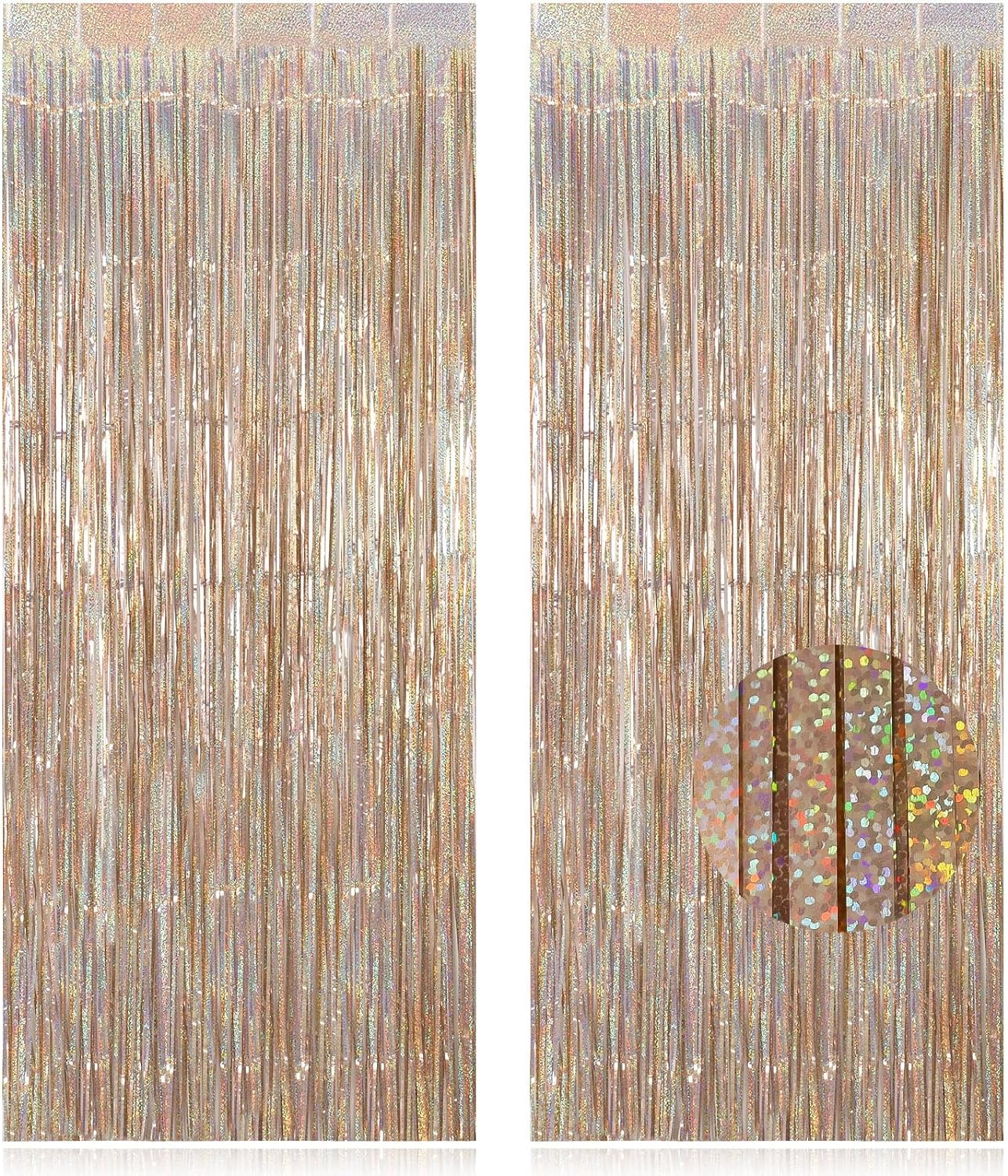 2 Cortinas Flecos Aluminio Decoración Fiesta Boda