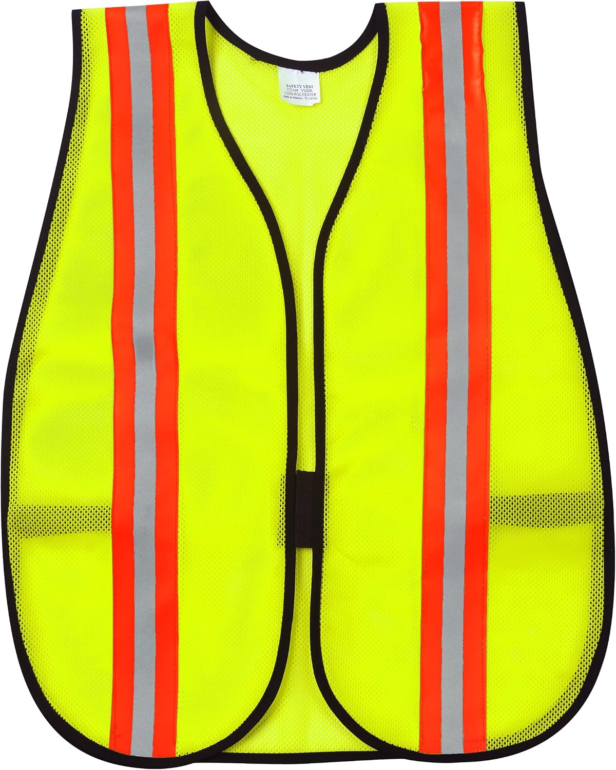 Chaleco seguridad malla poliéster con rayas reflectantes 2pulg lima