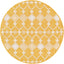 Alfombra exterior Trellis 3' redonda Amarillo/Marfil
