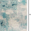 Alfombra sala dormitorio cocina 4x6 crema/azul apta mascotas