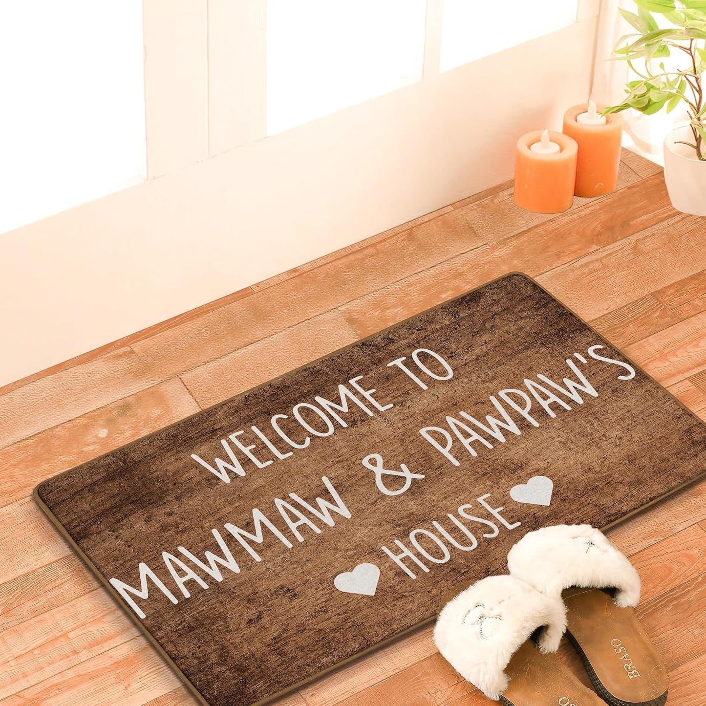 Tapete puerta bienvenida para abuelos y nietos Mawmaw Pawpaw