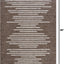 Alfombra geométrica rayas 5x8ft marrón patio