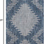 Alfombra rectangular 2x3ft 1pulg color azul y marfil