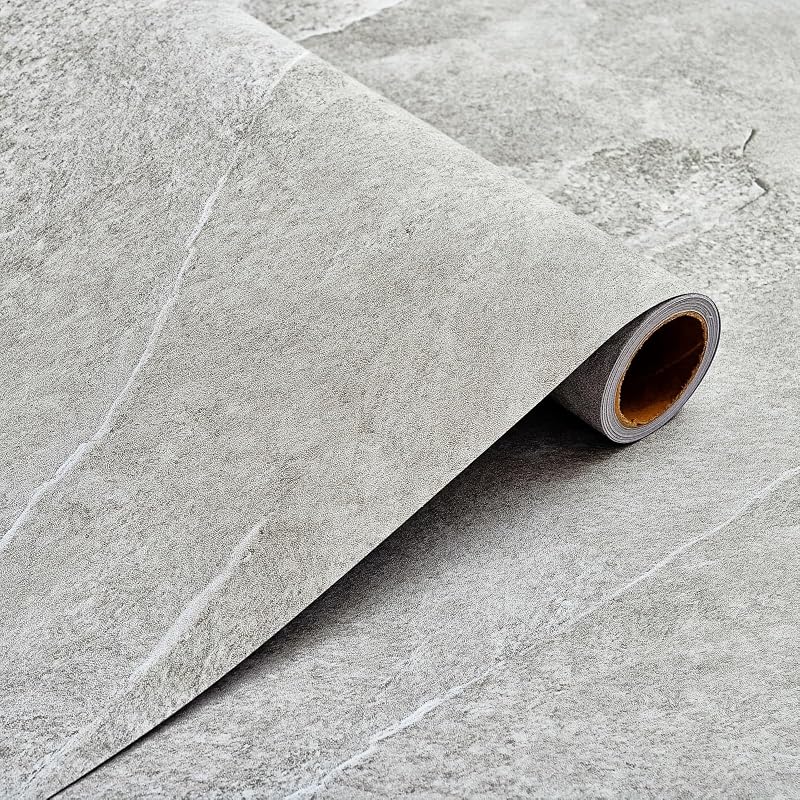 Papel tapiz hormigón autoadhesivo 16x393pulg estilo industrial