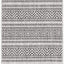 Alfombra decorativa impermeable 2.3x6.7ft negro y gris