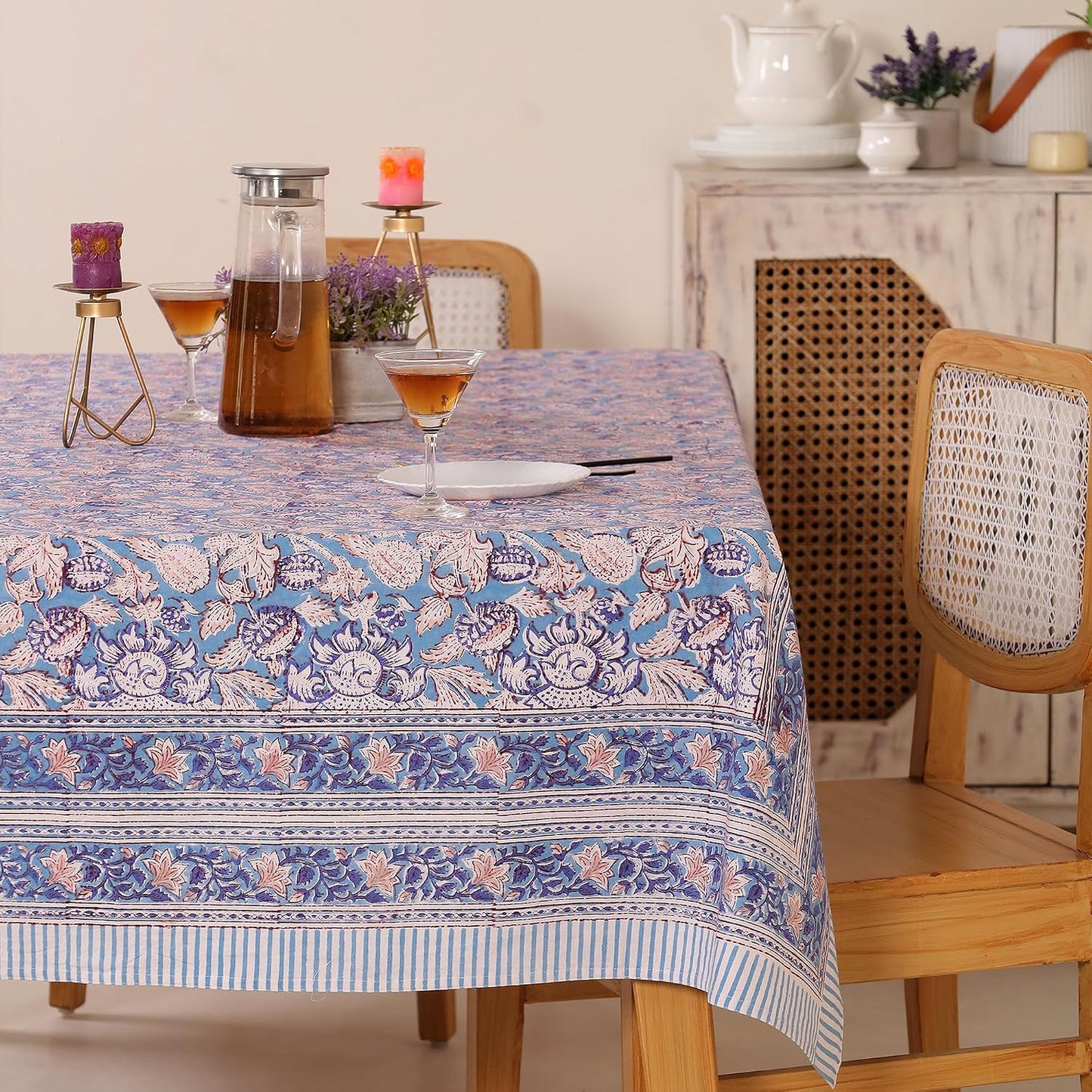 Mantel rectangular algodón estampado 72x120pulg
