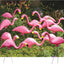 Estatua jardín flamenco rosa 25pulg set 12