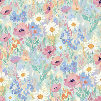 Papel tapiz floral vintage autoadhesivo dormitorio