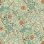 Papel tapiz floral vintage crema y azul 17.7x118pulg
