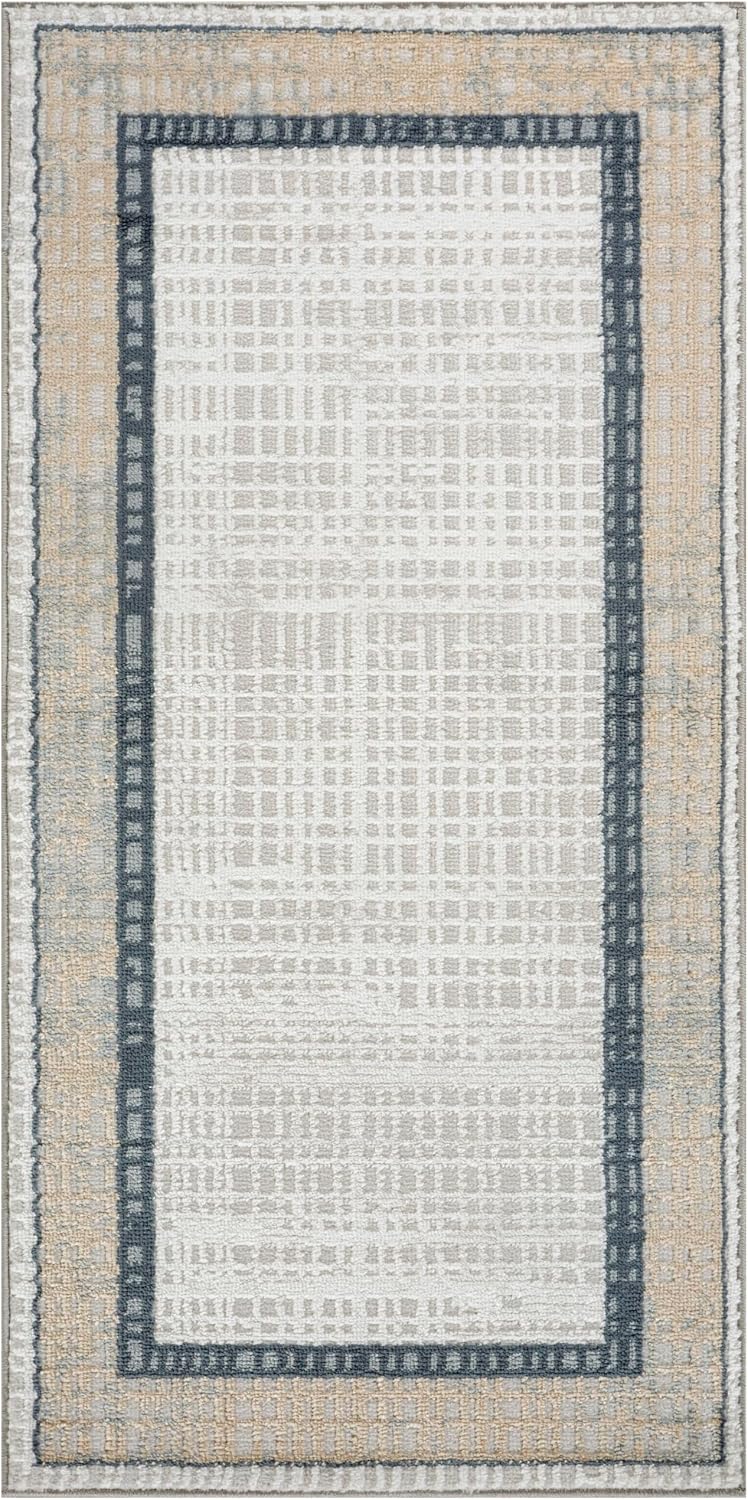 Alfombra gris azul marino 2x4ft para dormitorio sala