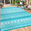 Alfombra exterior impermeable reversible 8x10ft