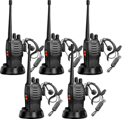 5 Pzas Radios Bidireccionales Recargables Alcance Largo