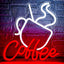 Letrero neón café LED para decoración pared 12x12.7pulg