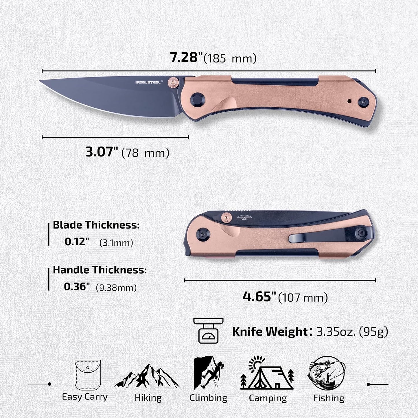 Cuchillo bolsillo plegable hoja acero Nitro-V 3.07pulg