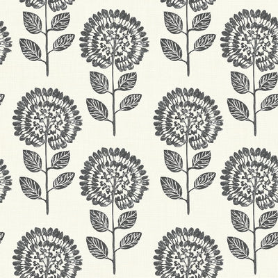 Papel tapiz floral carbón bohemio 17.7x354pulg autoadhesivo