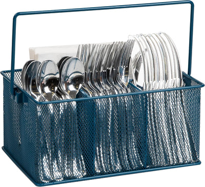 Organiz. cesta cocina utensilios cuchillos servilletas