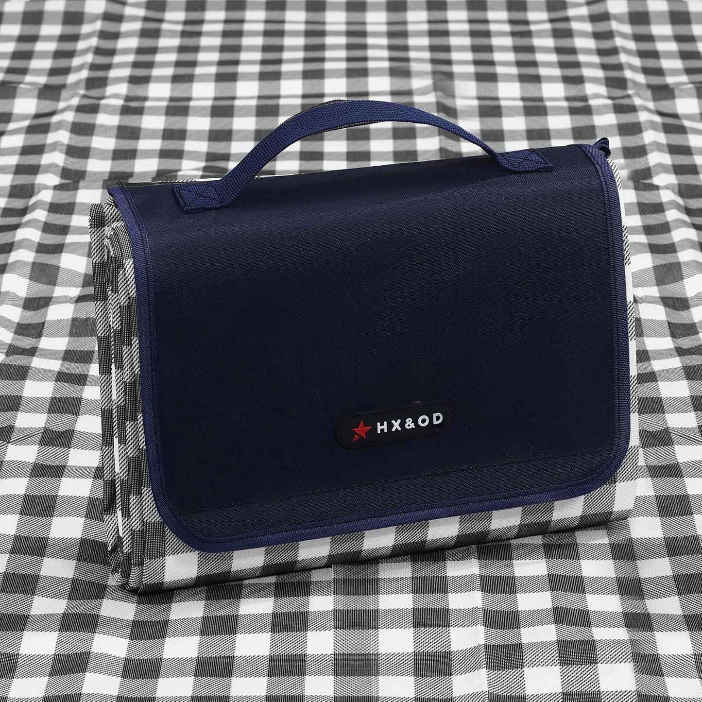 Manta picnic 80x80" impermeable plegable azul