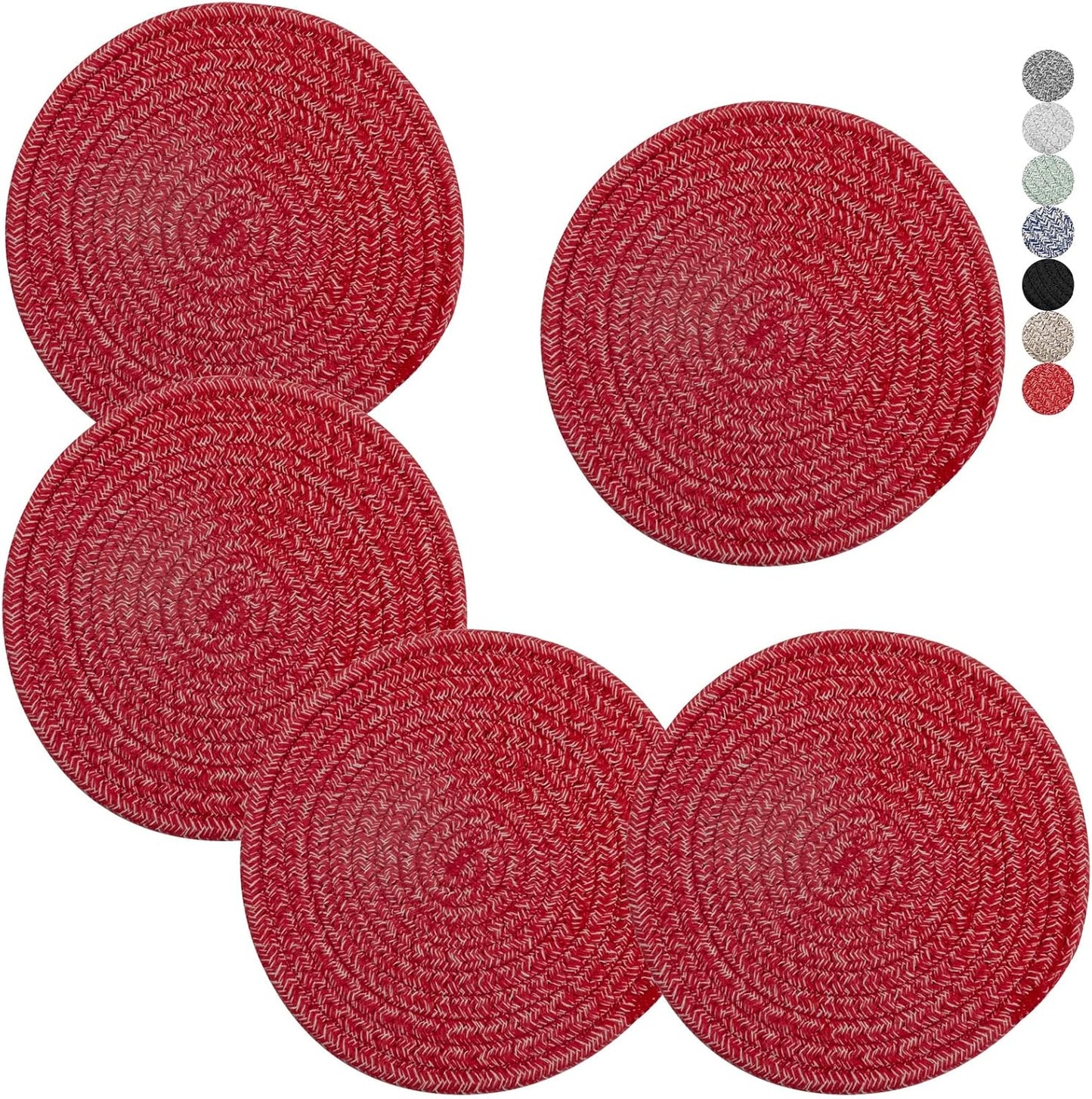 Set 5 almohadillas calientes 8pulg para ollas y sartenes