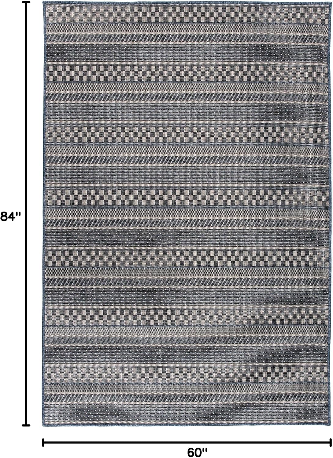 Alfombra patio balcón 5x7ft color azul