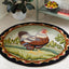 Alfombra redonda 4ft lana campo verde y negro sala
