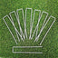 100 Estacas Jardín Galvanizadas 6pulg Grapas Césped Artificial
