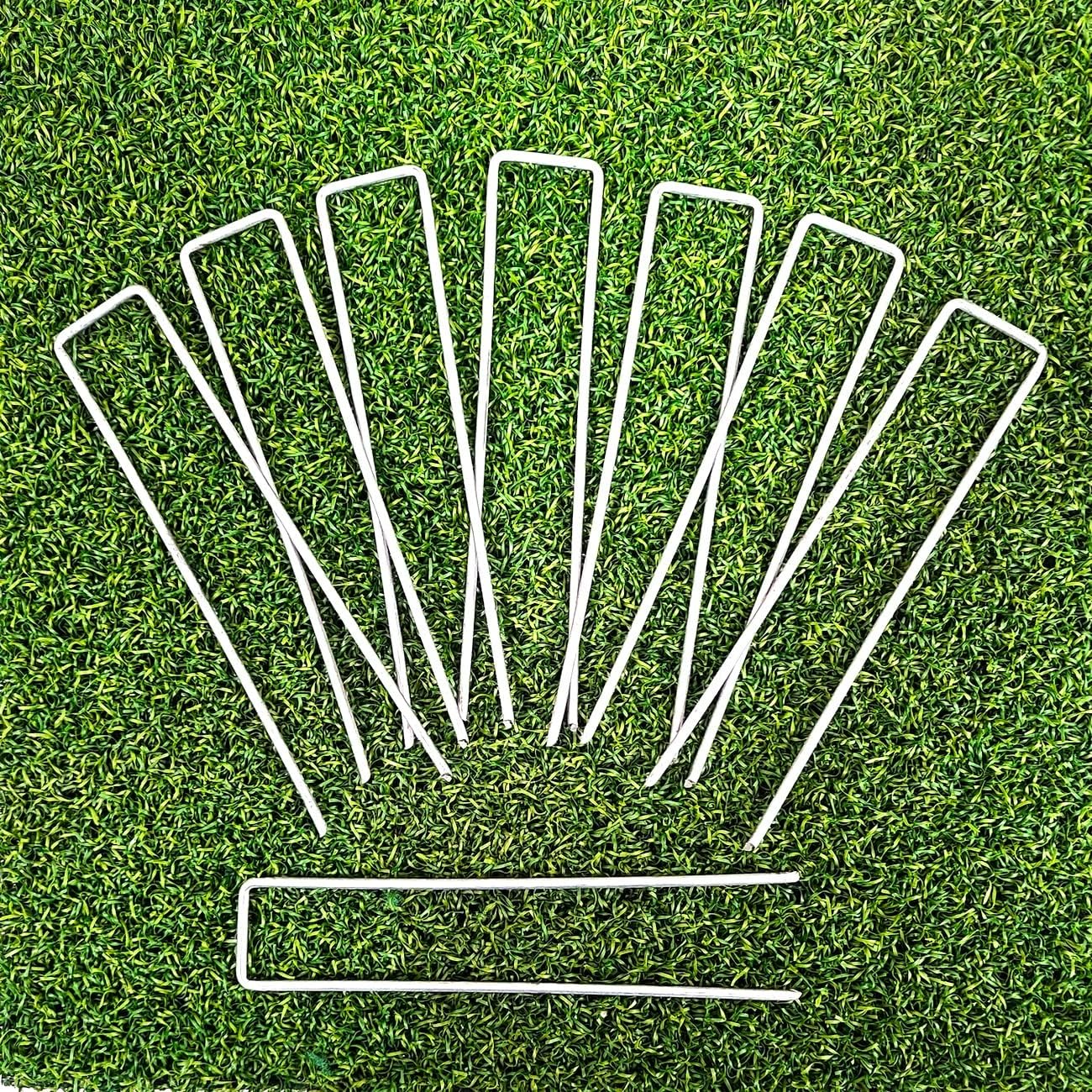 100 Estacas Jardín Galvanizadas 6pulg Grapas Césped Artificial