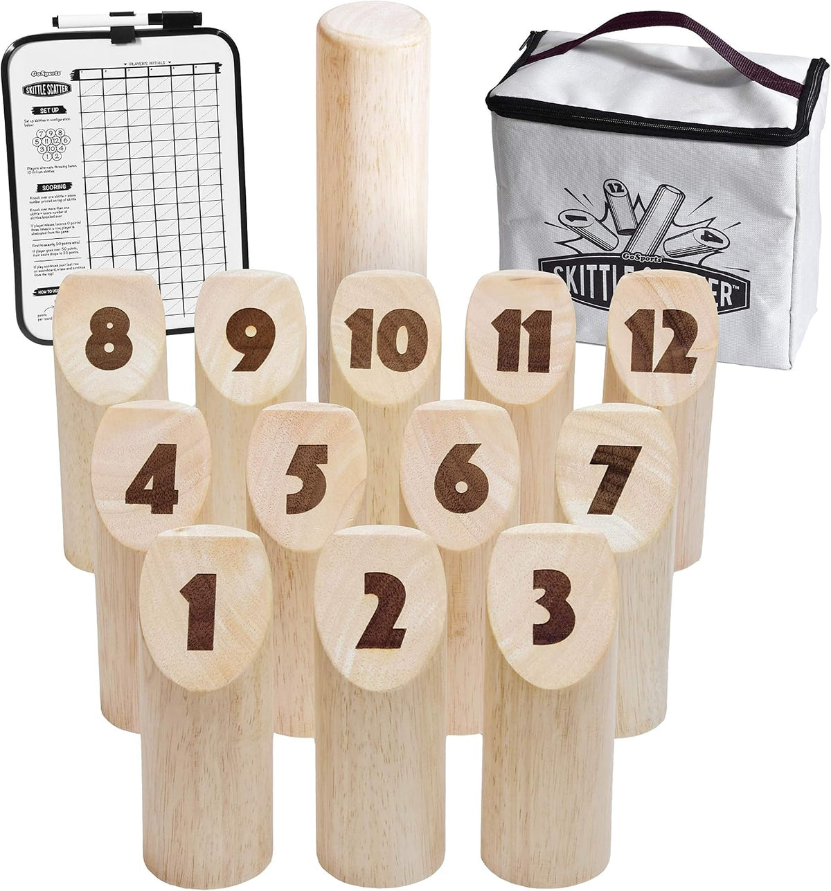 Set lanzamiento bloques numerados con marcador
