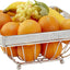 Cesta cuadrada encimera para frutas y verduras cromo