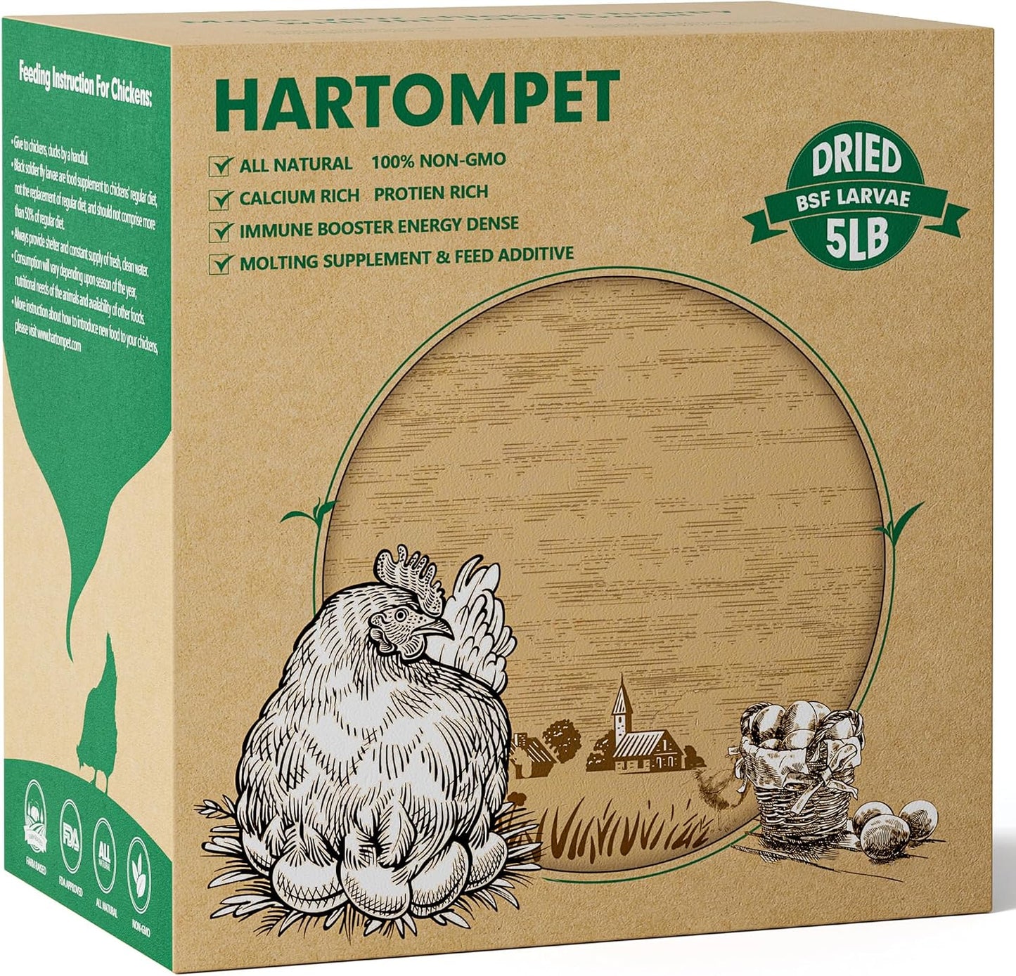 Alimento para aves mosca soldado negro secas 5lb