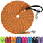 Correa reflectante perros 15-50pies asa acolchada resistente naranja