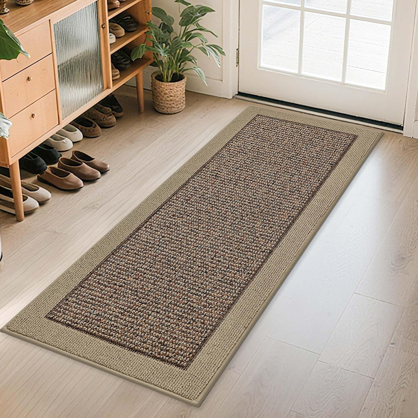 Tapete puerta 24x60pulg antiderrap gris pardo