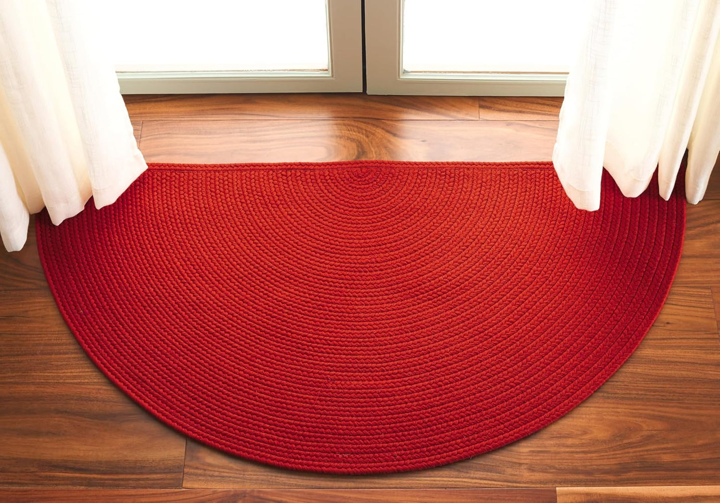 Alfombra exterior 2x4ft forma media luna reversible
