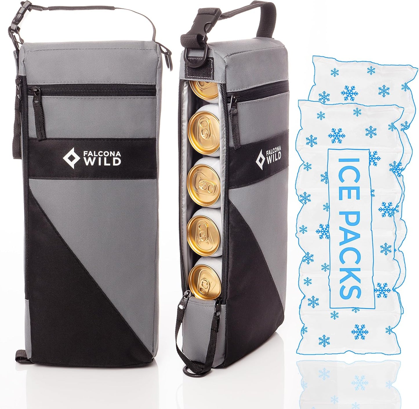 Bolsa enfriadora golf 6 latas con 2 pack hielo