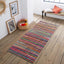 Alfombra pasillo 100% algodón reciclado 2x7ft multicolor