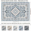 Alfombra área 6x9 vintage lavable antiderrap pelo bajo