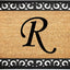 Felpudo monograma letra R 18x30pulg