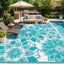 Alfombra exterior patio 9x12ft reversible plástico