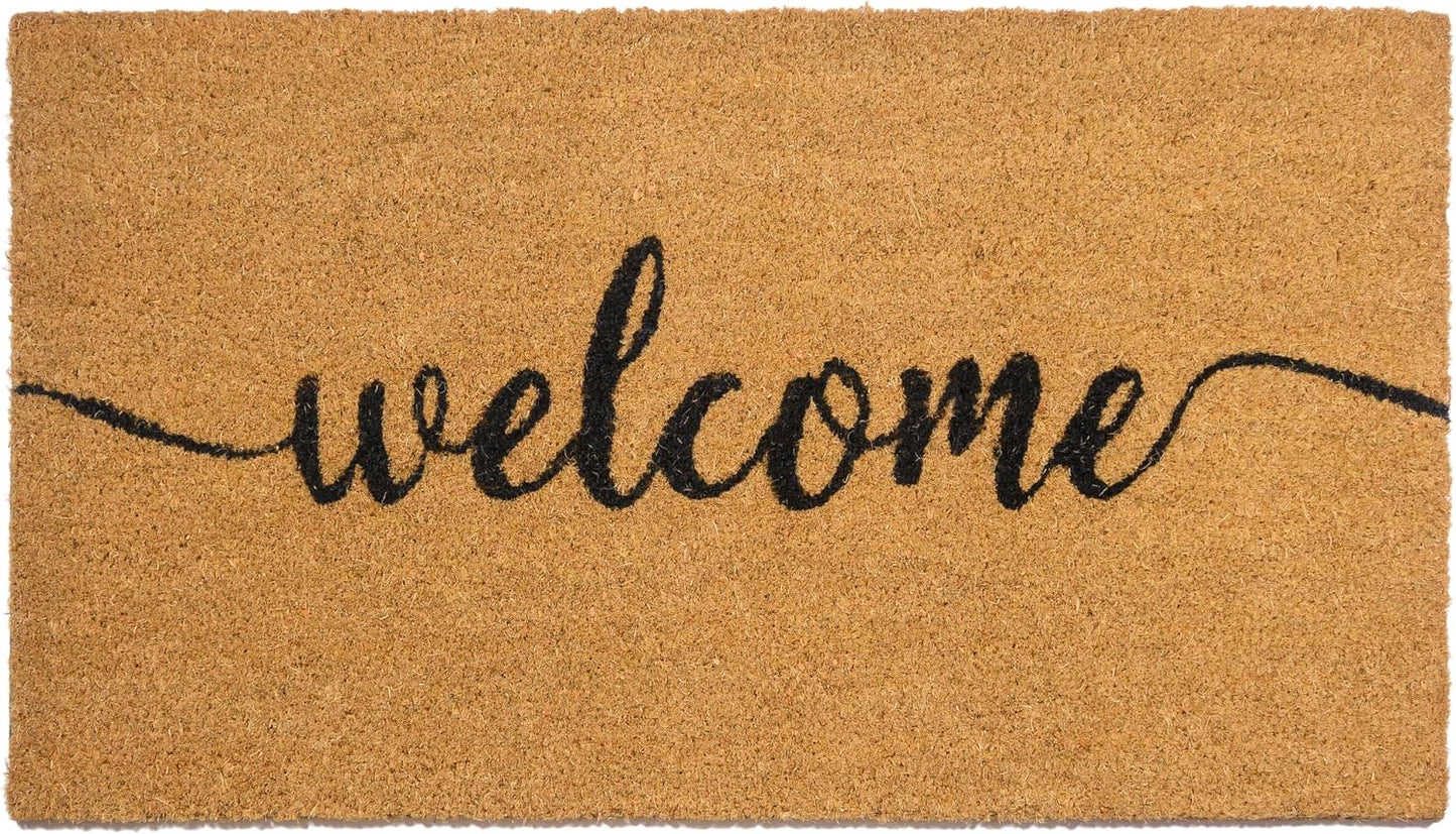 Tapete bienvenida 30x17" fibra coco PVC antiderrap