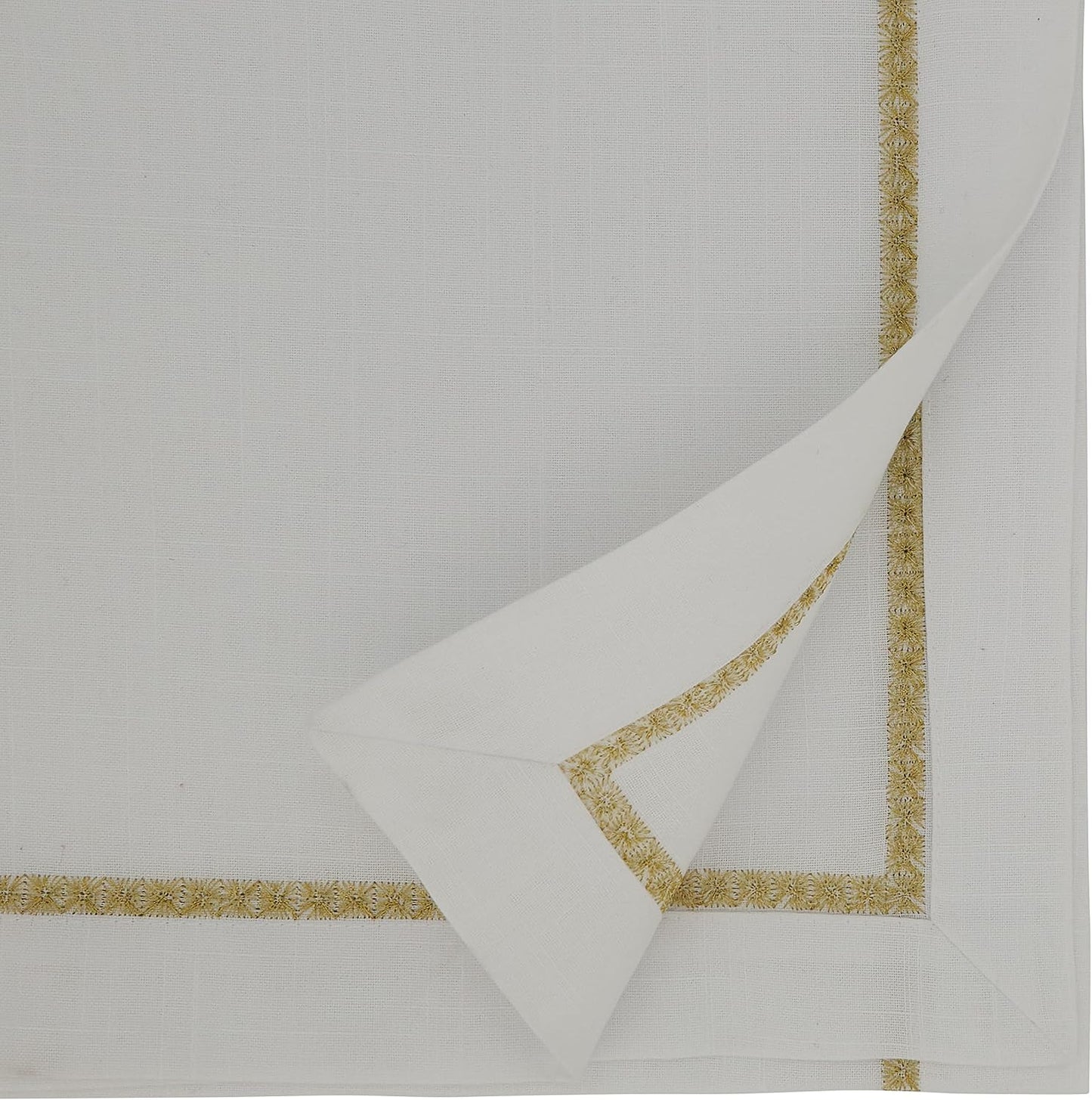 Mantel bordado 65x140pulg color dorado