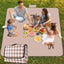 Manta picnic impermeable 80x80" cuadros café asa