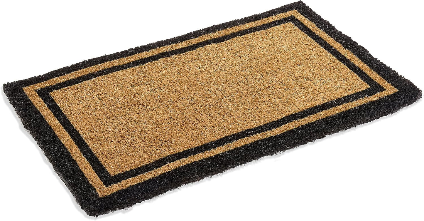 Tapete Coco Coir Resistente Negro y Verde